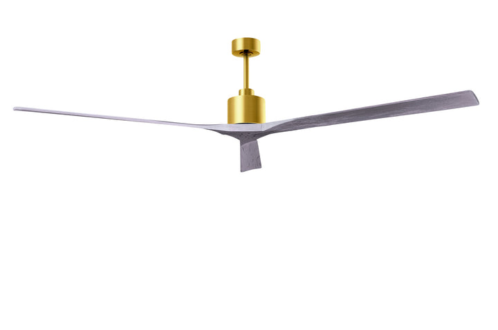 Matthews Fan Company Nan XL NKXL-BRBR-BW-90 Ceiling Fan - Brushed Brass, Barnwood Tone/