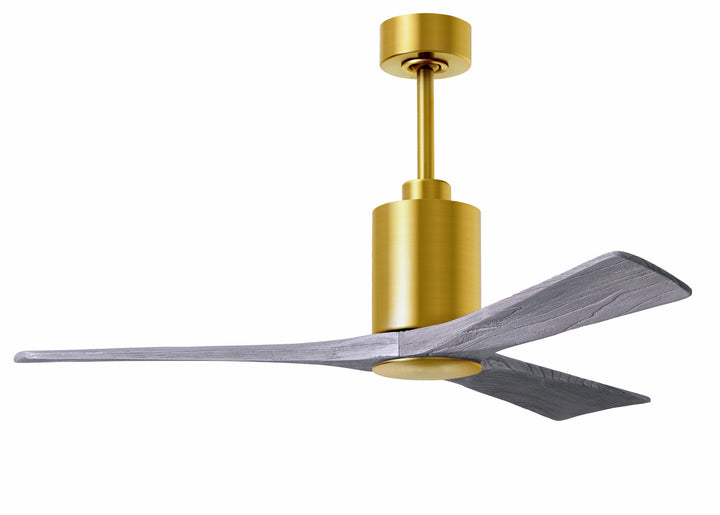 Matthews Fan Company Patricia PA3-BRBR-BW-52 Ceiling Fan - Brushed Brass, Barnwood Tone/