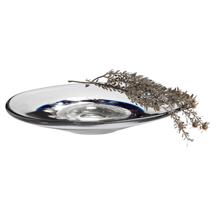 Cyan 11251 Bowls & Plates - Clear And Cobalt