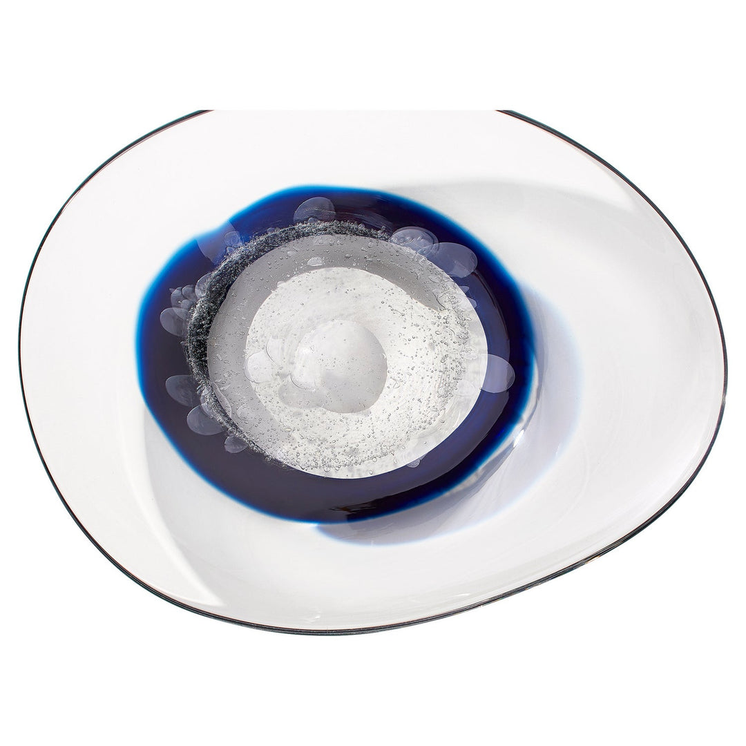 Cyan 11251 Bowls & Plates - Clear And Cobalt