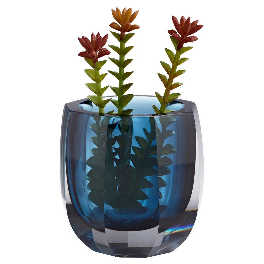 Cyan 11254 Vases & Planters - Blue/Clear