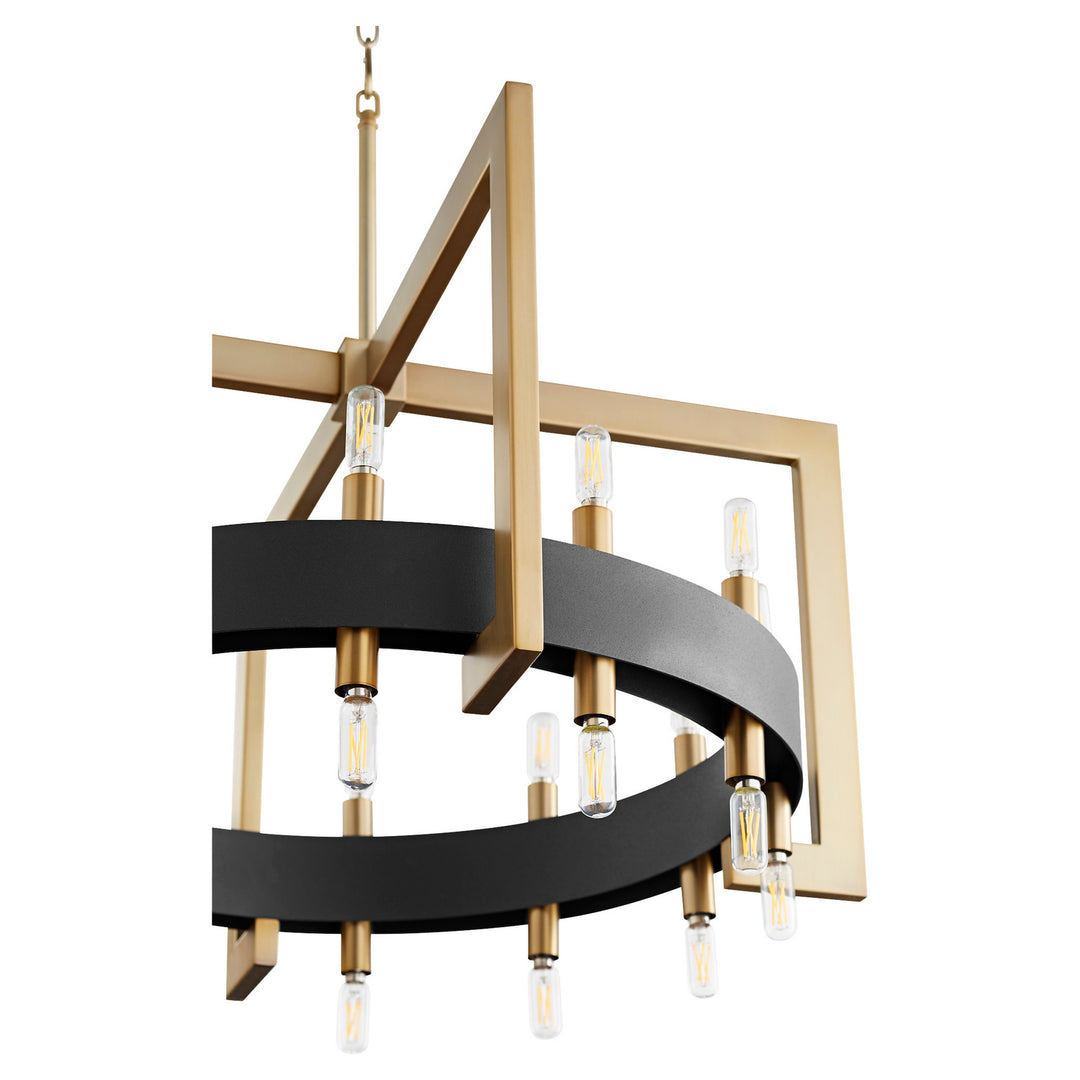 Cyan Design  11269 Chandelier Light - Noir / Aged Brass