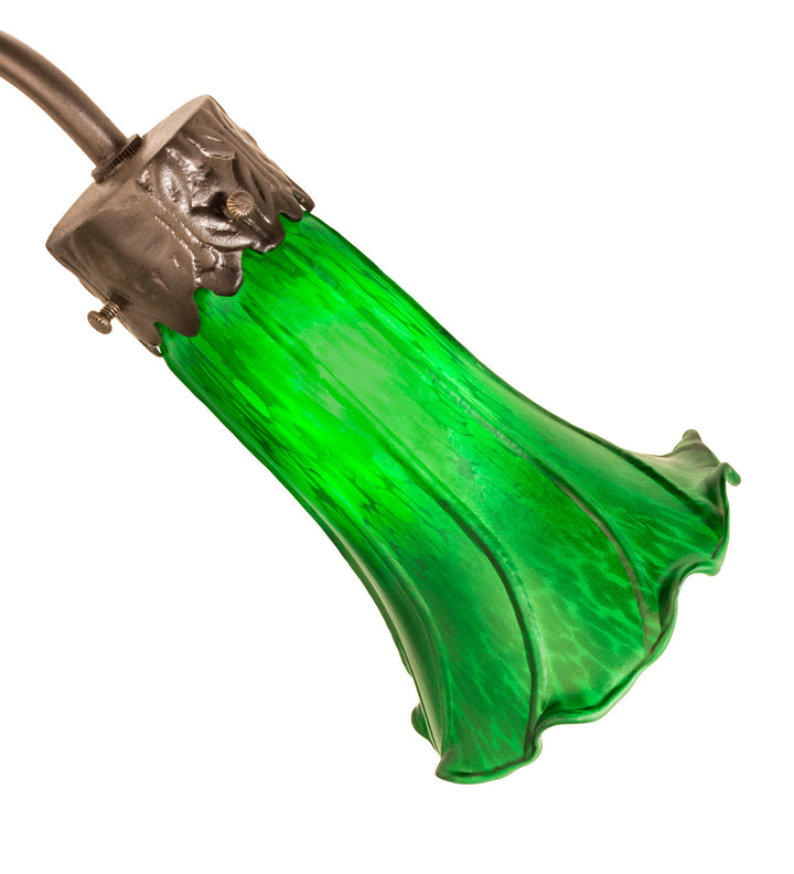 Meyda Tiffany Lighting 109514 Green Two Light Table Lamp Lamp Bronze / Dark