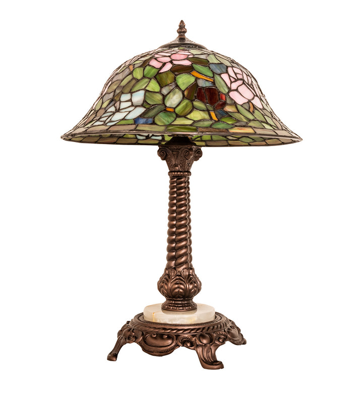 Meyda Tiffany Lighting 251920 Tiffany Rosebush One Light Table Lamp Lamp Bronze / Dark