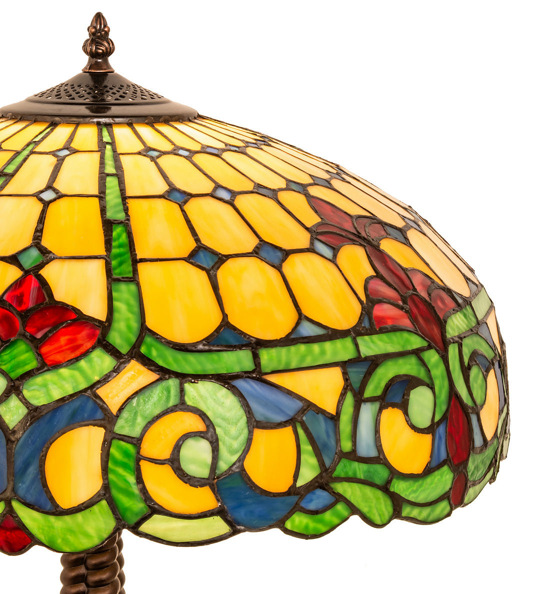 Meyda Tiffany Lighting 251962 Duffner & Kimberly Colonial One Light Table Lamp Lamp Bronze / Dark