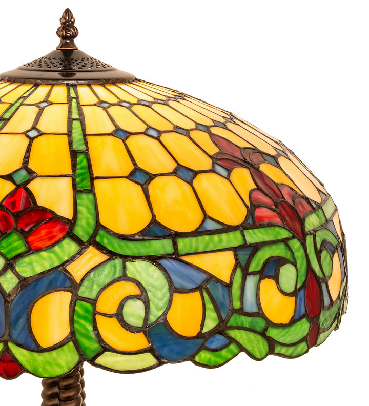 Meyda Tiffany Lighting 251962 Duffner & Kimberly Colonial One Light Table Lamp Lamp Bronze / Dark