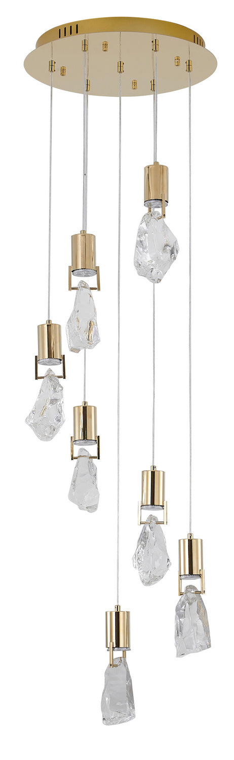 Bethel International MAT08C16G Chandelier Light - Brushed Gold