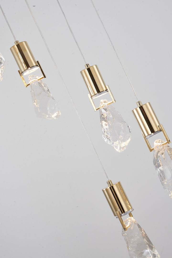 Bethel International MAT08C16G Chandelier Light - Brushed Gold