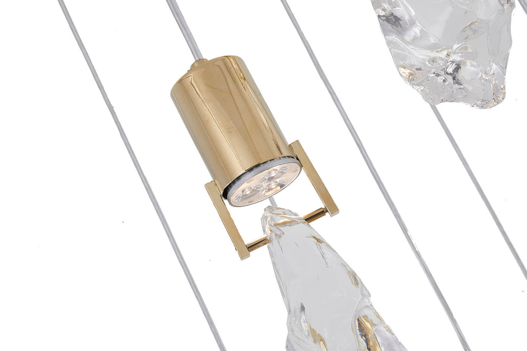Bethel International MAT08C16G Chandelier Light - Brushed Gold