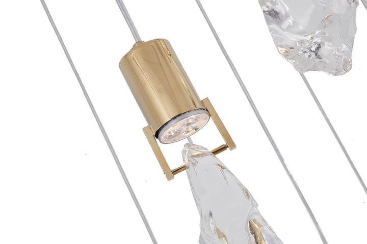 Bethel International MAT08C16G Chandelier Light - Brushed Gold
