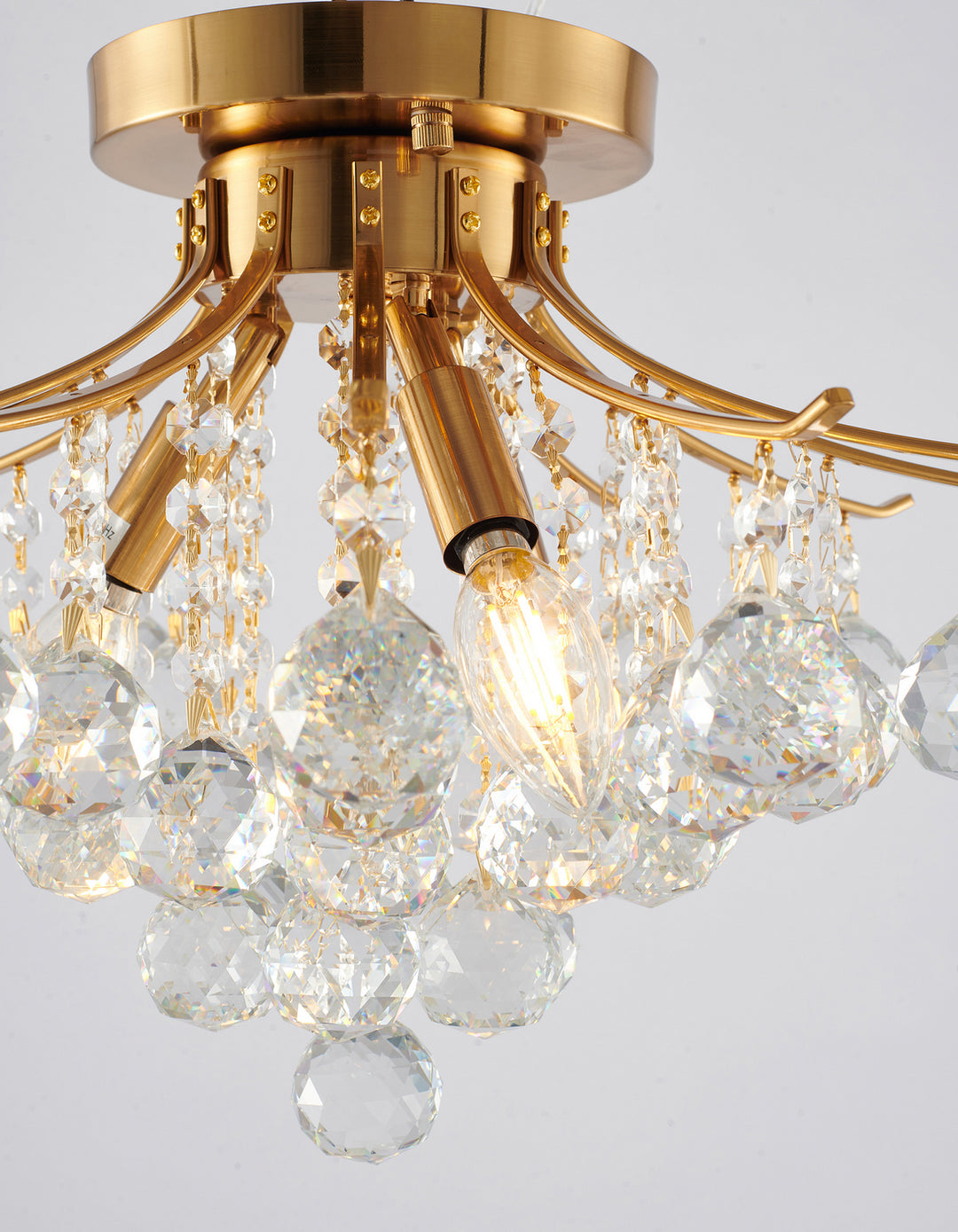 Bethel International BET01FM12BR Ceiling Light - Stain Brass