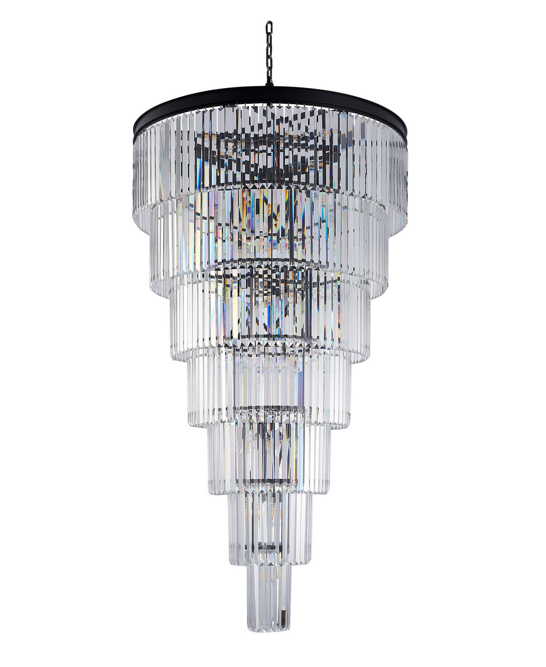 Bethel International RD14CUS-36 Chandelier Light - Black