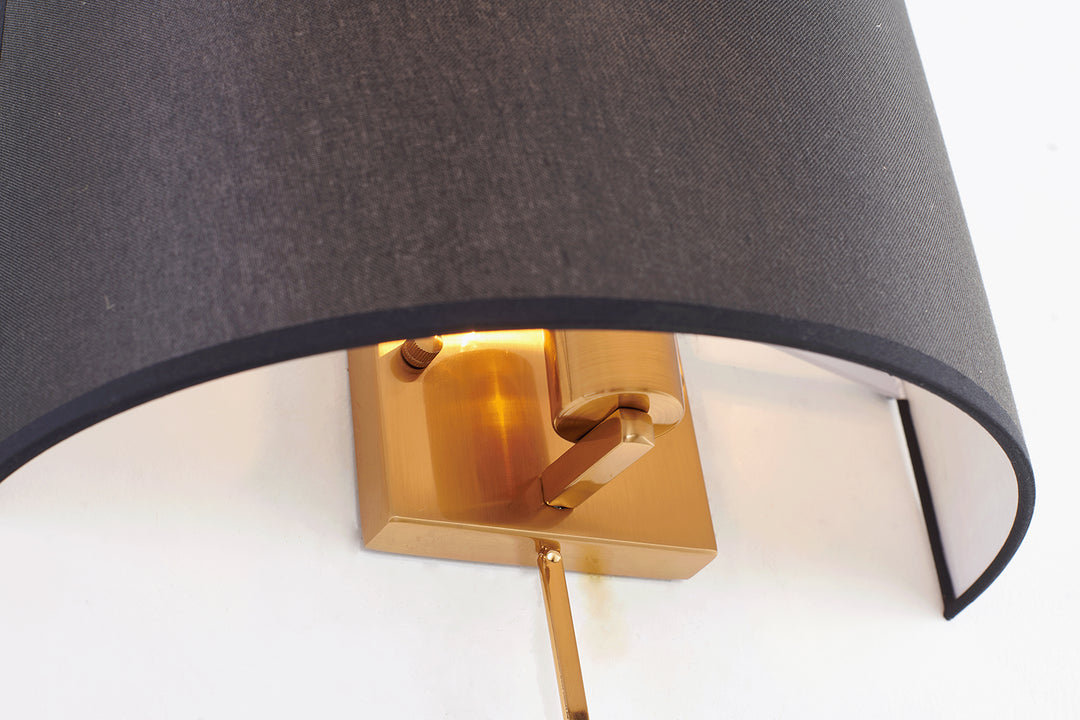 Bethel International LA38W14SB Wall Sconce Light - Satin Brass