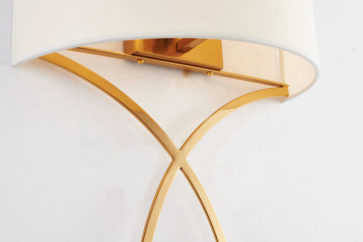 Bethel International LA39W14AB Wall Sconce Light - Antique Brass
