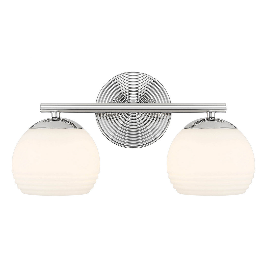 Designers Fountain Moon Breeze D251H-2B-PN Bath Vanity Light 16 in. wide - Polished Nickel