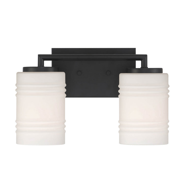 Designers Fountain Leavenworth D257M-2B-MB Bath Vanity Light 15 in. wide - Matte Black