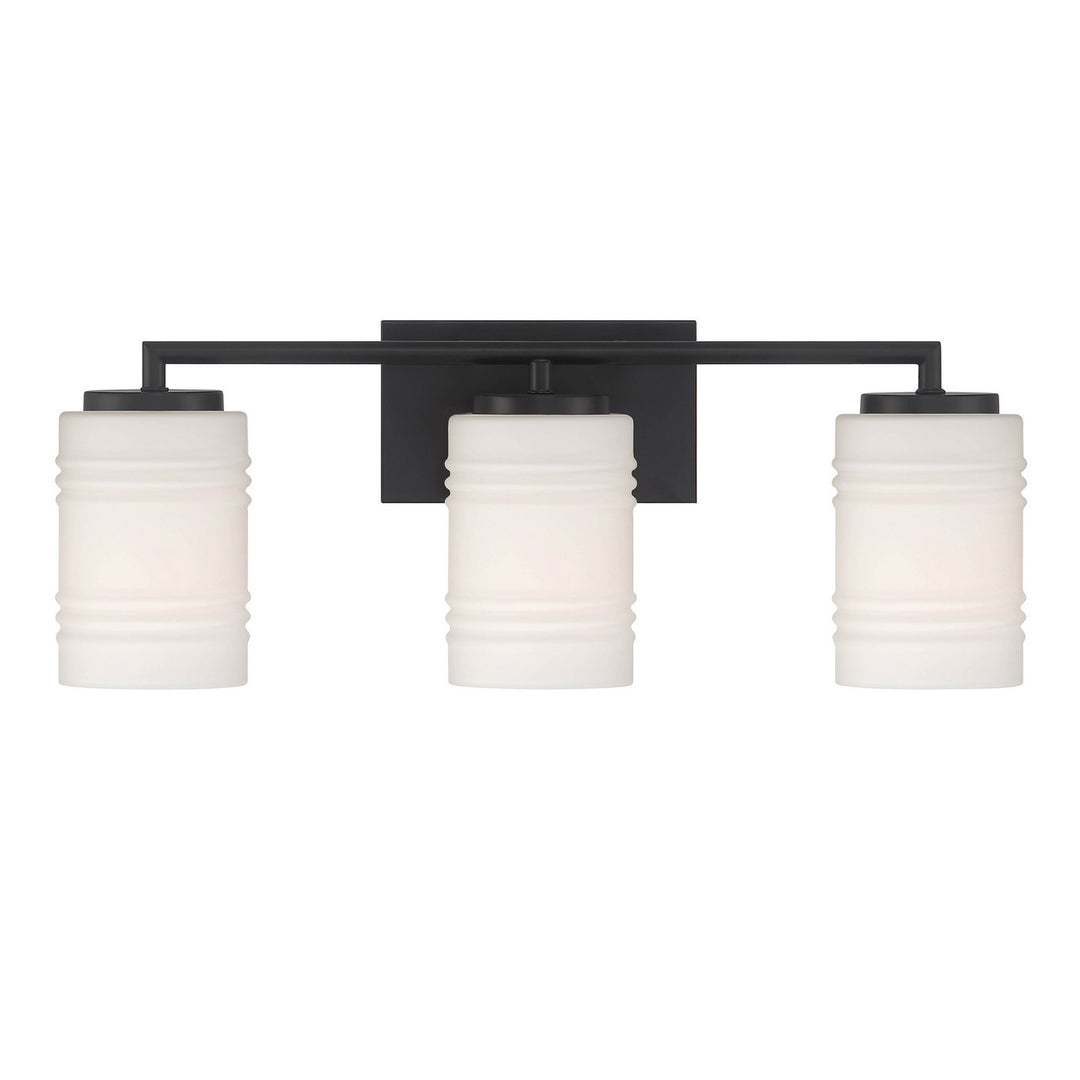 Designers Fountain Leavenworth D257M-3B-MB Bath Vanity Light 24 in. wide - Matte Black