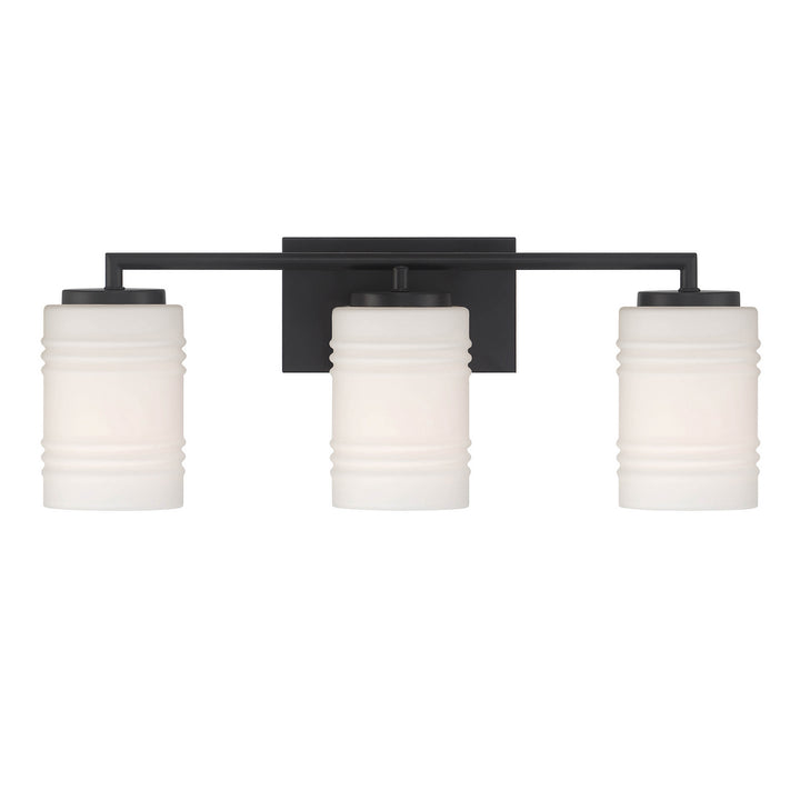 Designers Fountain Leavenworth D257M-3B-MB Bath Vanity Light 24 in. wide - Matte Black