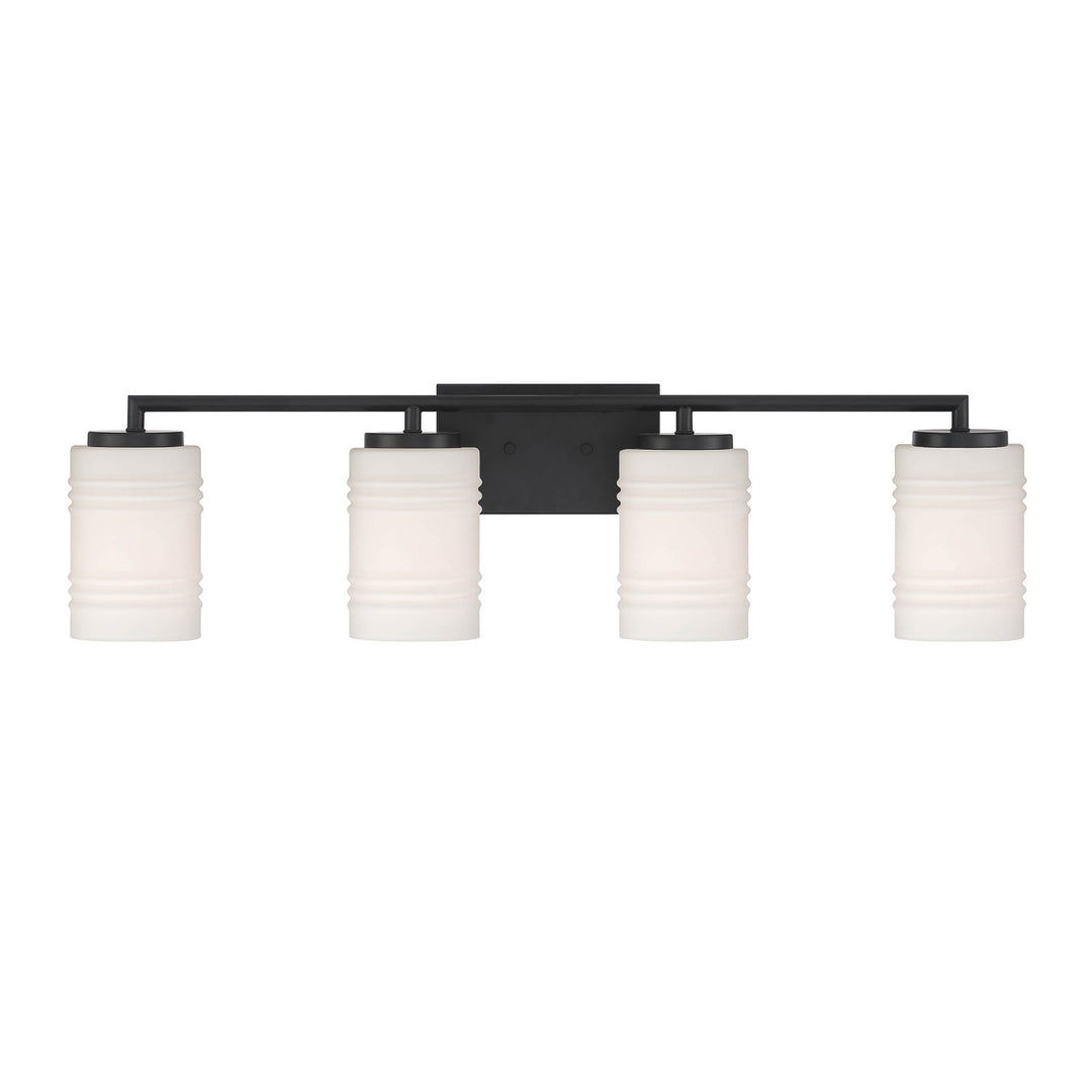 Designers Fountain Leavenworth D257M-4B-MB Bath Vanity Light 33 in. wide - Matte Black