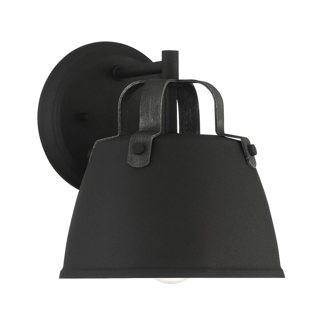 Designers Fountain D264M-8EW-BK Albany One Light Wall Lantern Outdoor Black