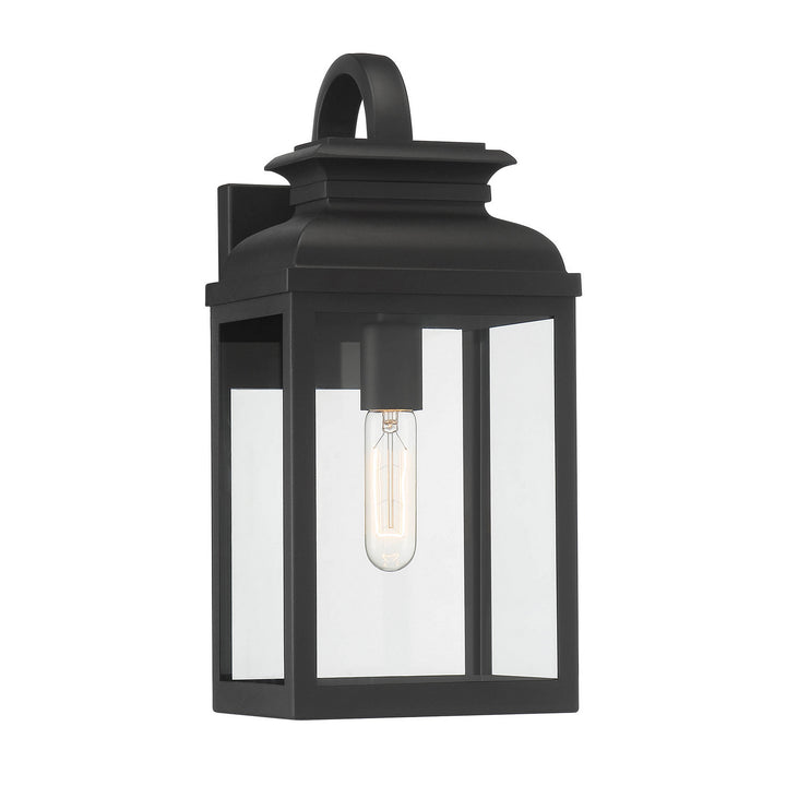 Designers Fountain D262M-7EW-BK Milton One Light Wall Lantern Outdoor Black