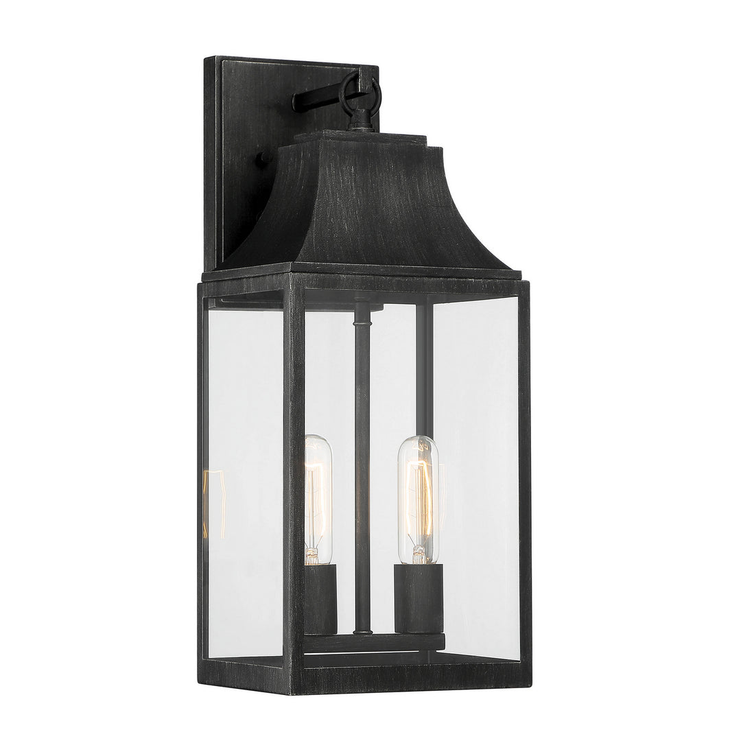 Designers Fountain D265M-8EW-WP Blueberry Trail Two Light Wall Lantern Outdoor Pewter, Nickel, Silver