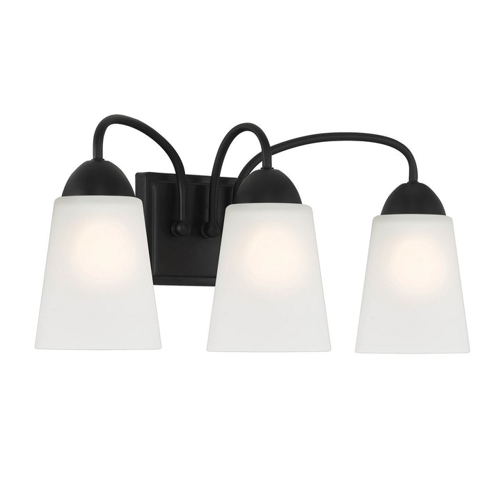 Designers Fountain Malone D267M-3B-MB Bath Vanity Light 21 in. wide - Matte Black