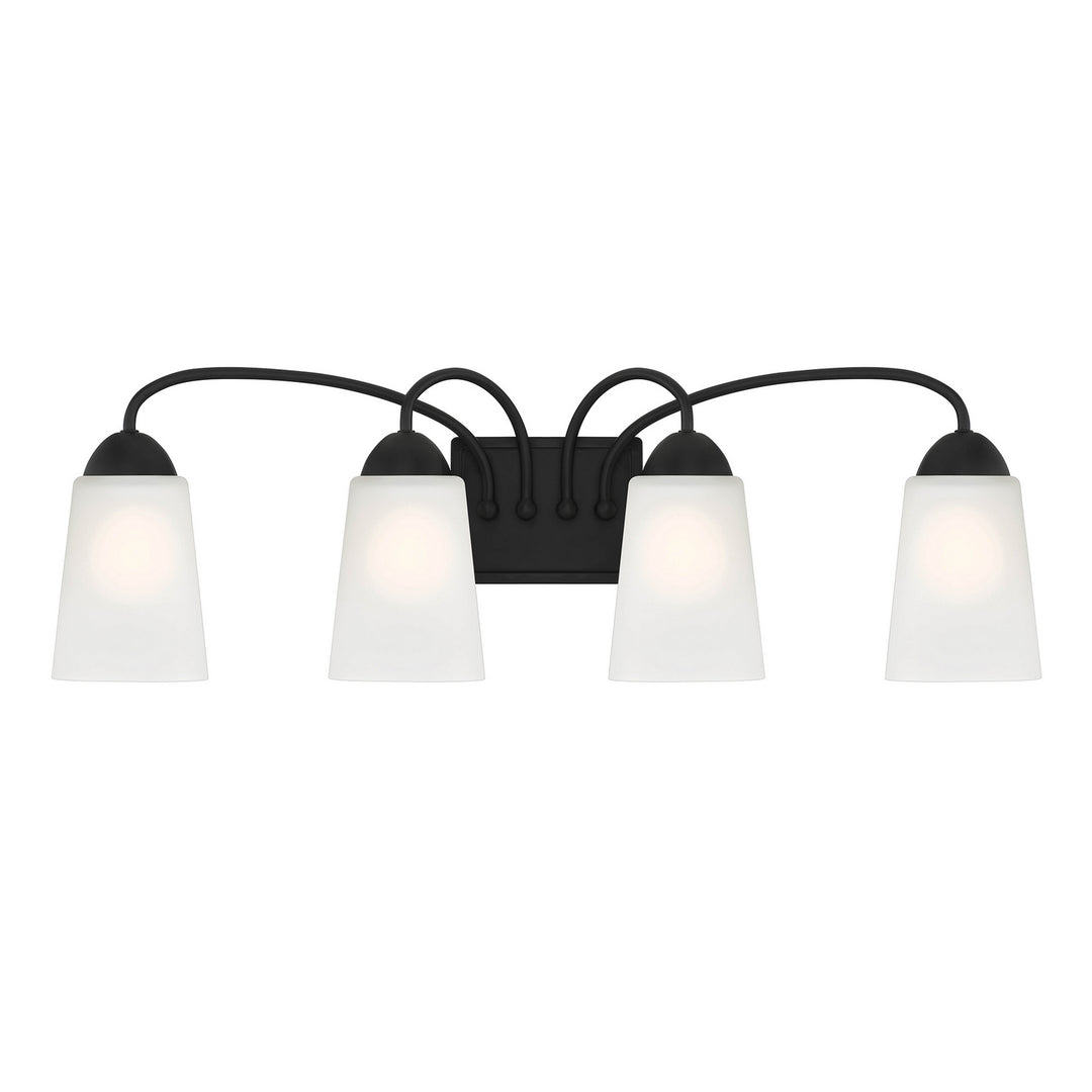 Designers Fountain Malone D267M-4B-MB Bath Vanity Light 29 in. wide - Matte Black