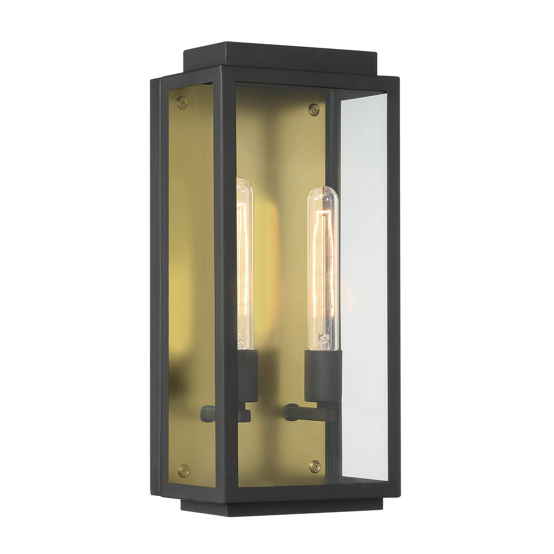 Designers Fountain D275M-8EW-BK Twilight Two Light Wall Lantern Outdoor Black