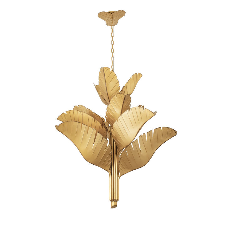 Varaluz Banana Leaf 901C12GO Chandelier Light - Gold