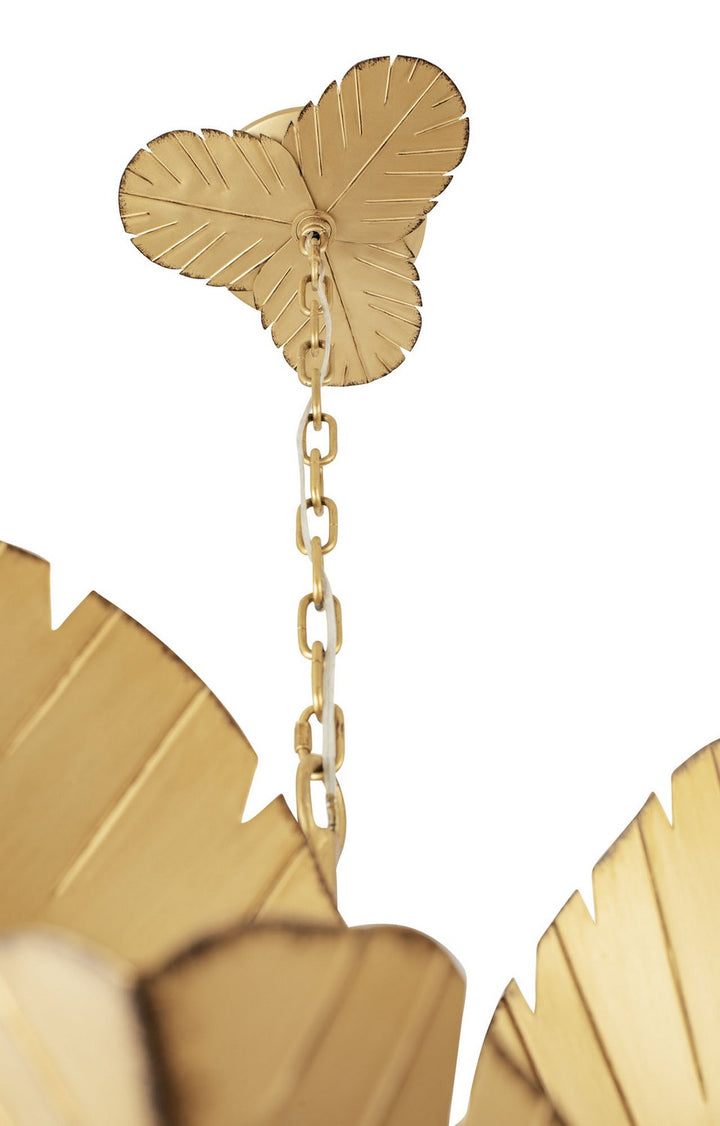 Varaluz Banana Leaf 901C12GO Chandelier Light - Gold