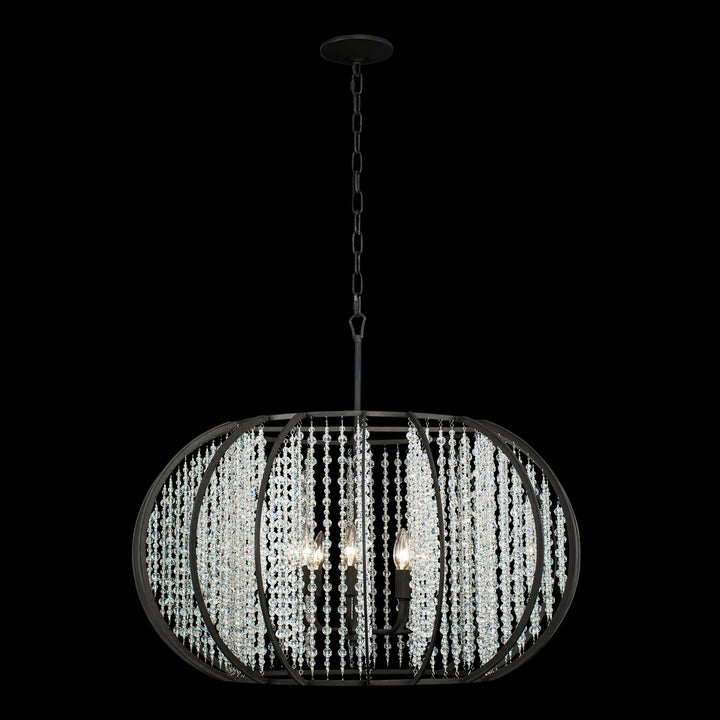 Varaluz Caesar 367P08CB Chandelier Light - Carbon