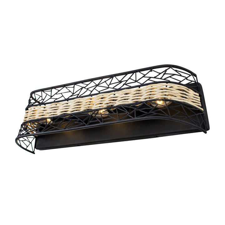 Varaluz Cayman 362B03BL Bath Vanity Light 24 in. wide - Black