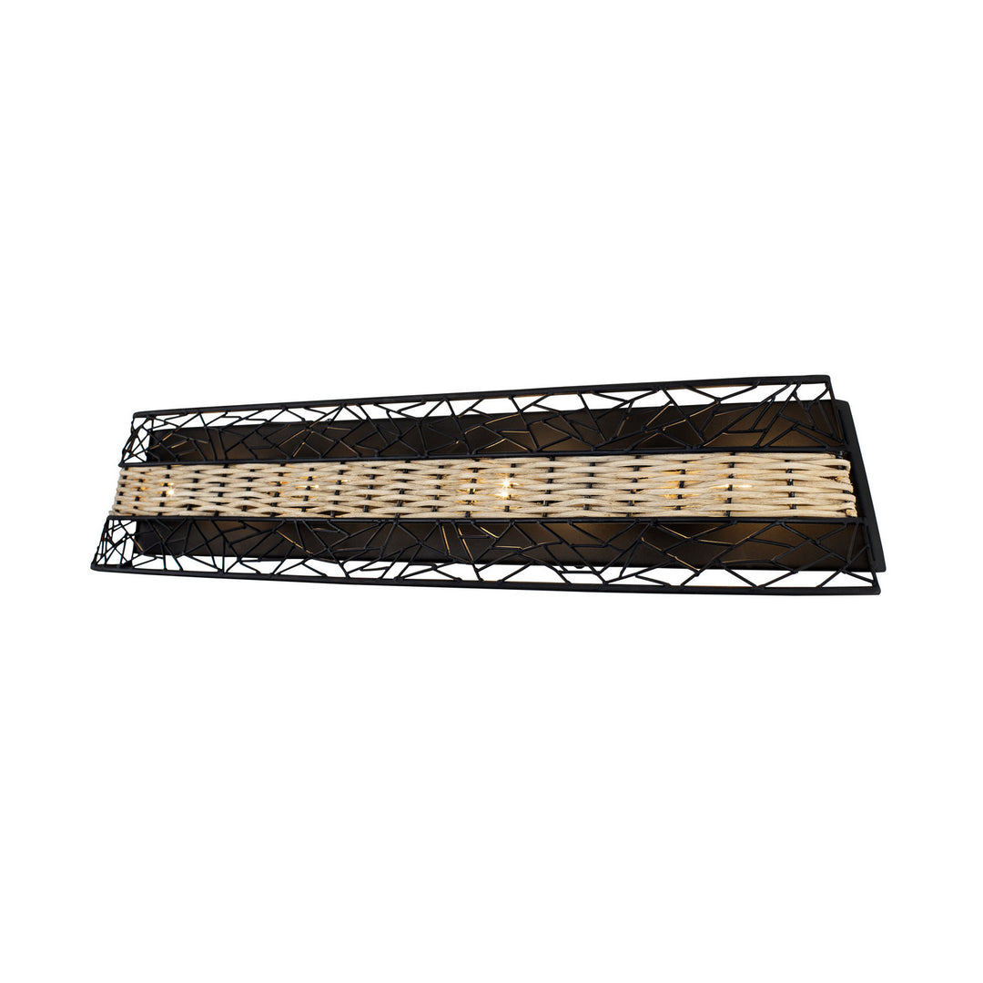 Varaluz Cayman 362B04BL Bath Vanity Light 32 in. wide - Black