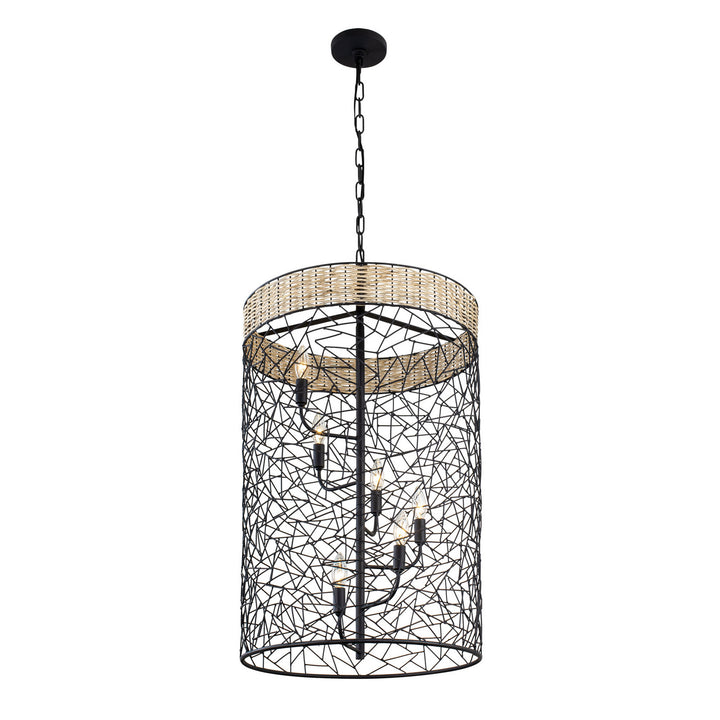 Varaluz Cayman 362F06BL Pendant Light - Black