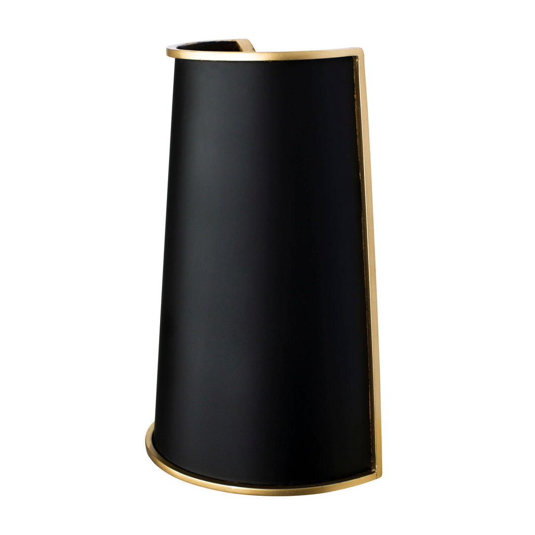 Varaluz Coco 364W02MBFG Wall Sconce Light - Matte Black/French Gold