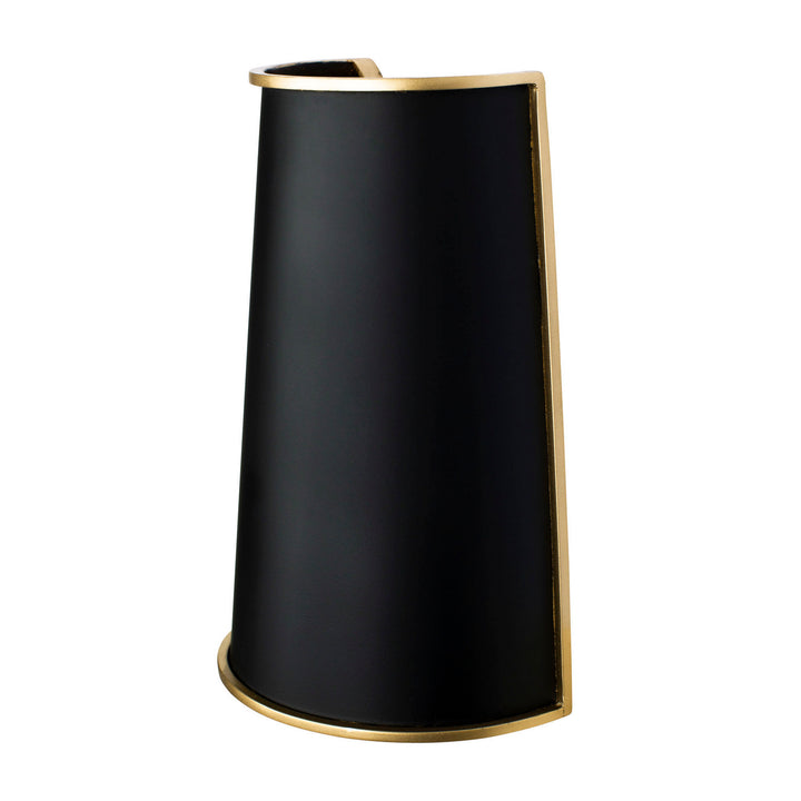 Varaluz Coco 364W02MBFG Wall Sconce Light - Matte Black/French Gold