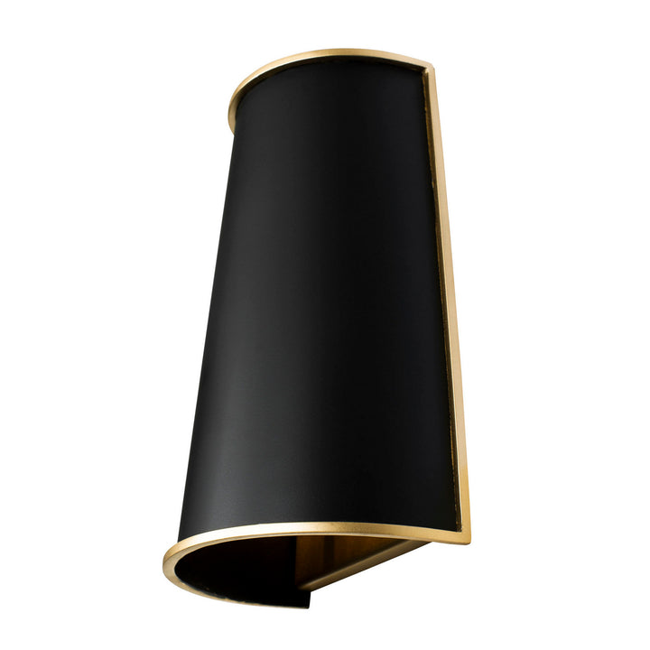 Varaluz Coco 364W02MBFG Wall Sconce Light - Matte Black/French Gold