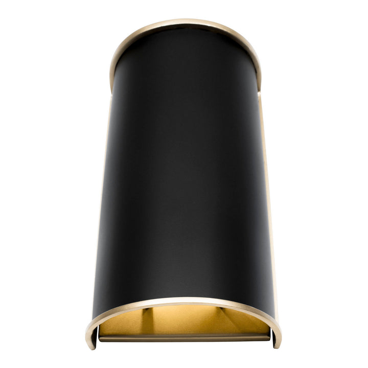 Varaluz Coco 364W02MBFG Wall Sconce Light - Matte Black/French Gold
