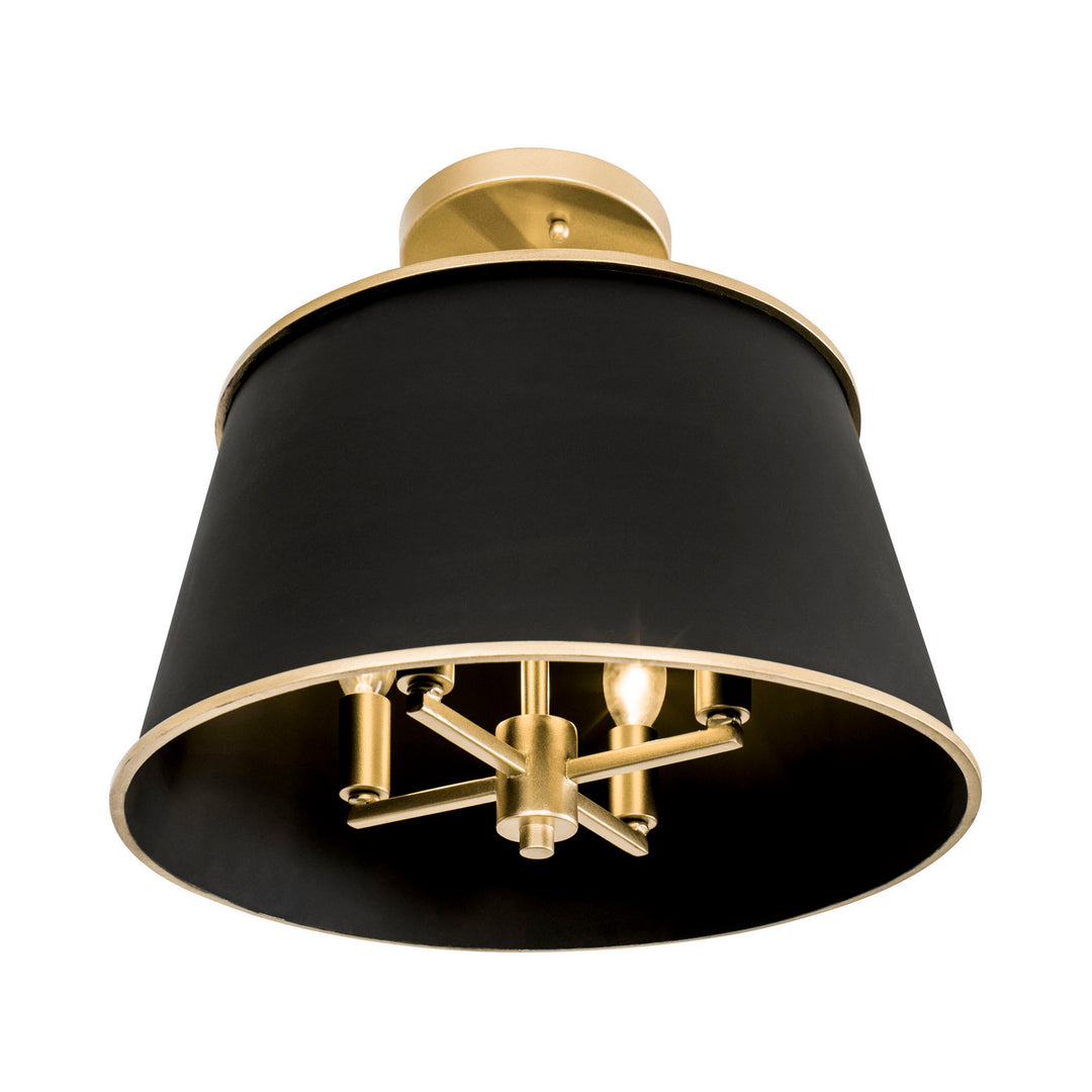 Varaluz Coco 364S04MBFG Ceiling Light - Matte Black/French Gold