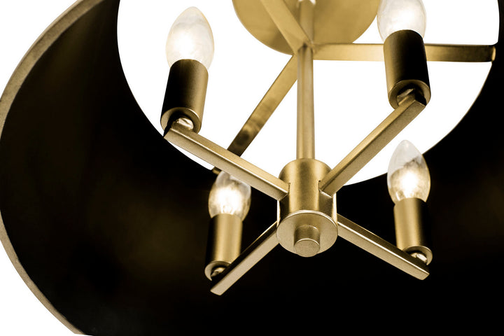 Varaluz Coco 364S04MBFG Ceiling Light - Matte Black/French Gold