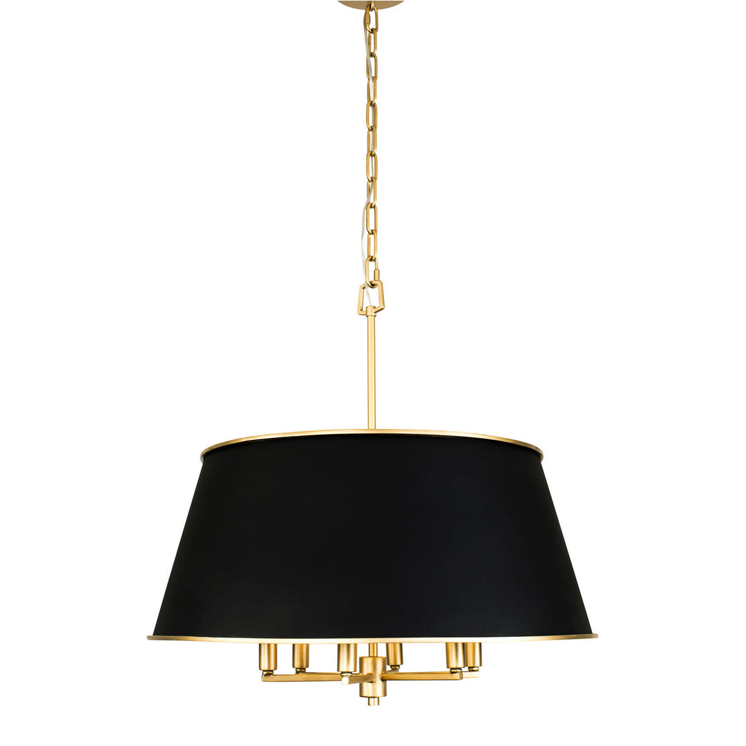Varaluz Coco 364P06MBFG Chandelier Light - Matte Black/French Gold