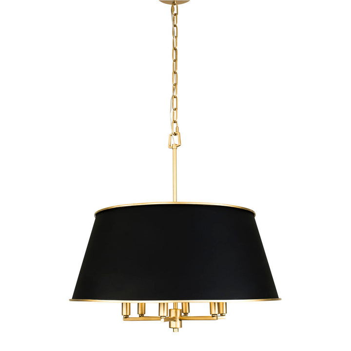 Varaluz Coco 364P06MBFG Chandelier Light - Matte Black/French Gold