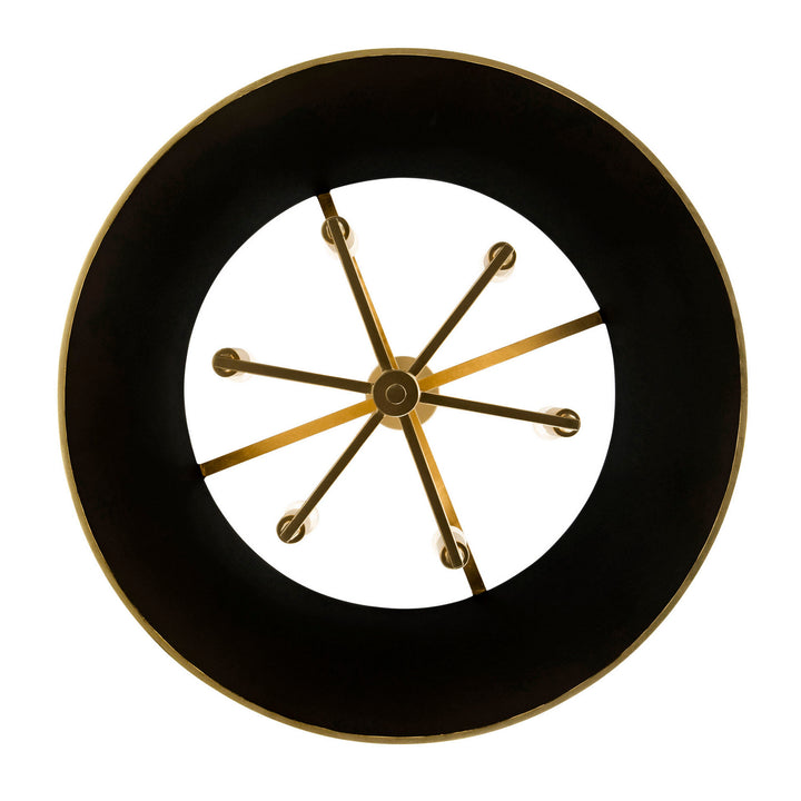 Varaluz Coco 364P06MBFG Chandelier Light - Matte Black/French Gold