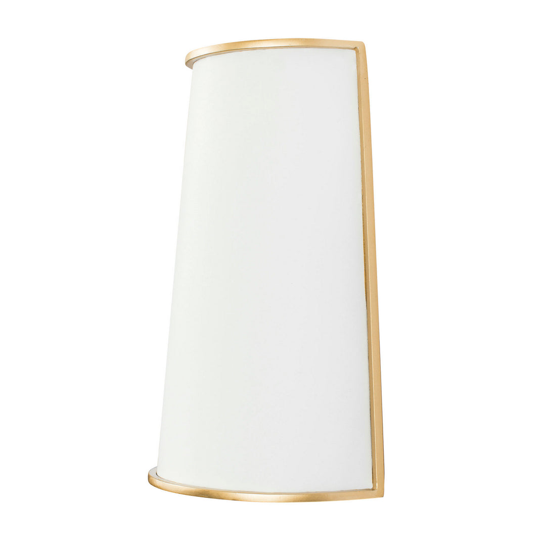 Varaluz Coco 364W02MWFG Wall Sconce Light - Matte White/French Gold