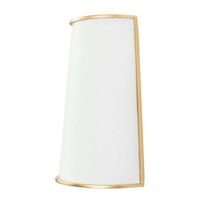 Varaluz Coco 364W02MWFG Wall Sconce Light - Matte White/French Gold
