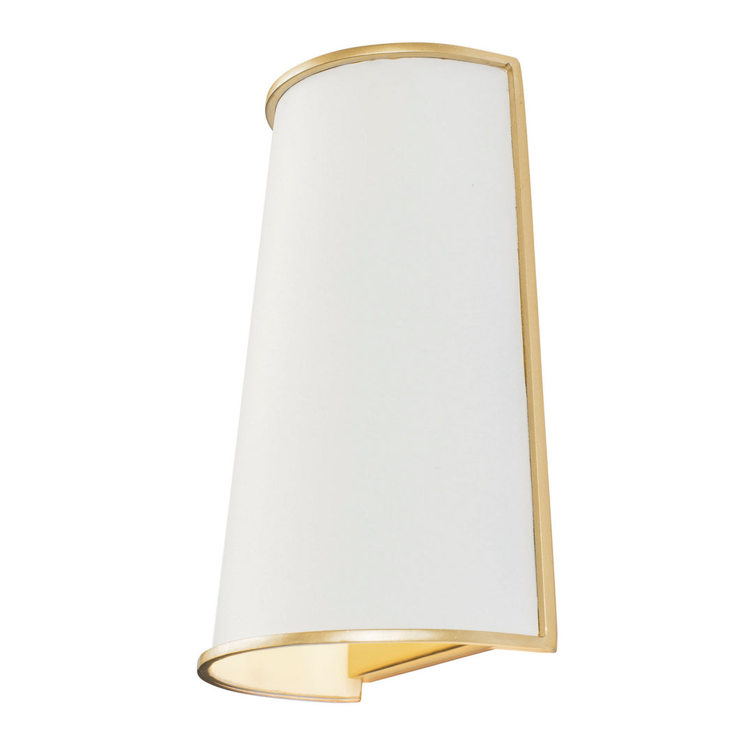 Varaluz Coco 364W02MWFG Wall Sconce Light - Matte White/French Gold