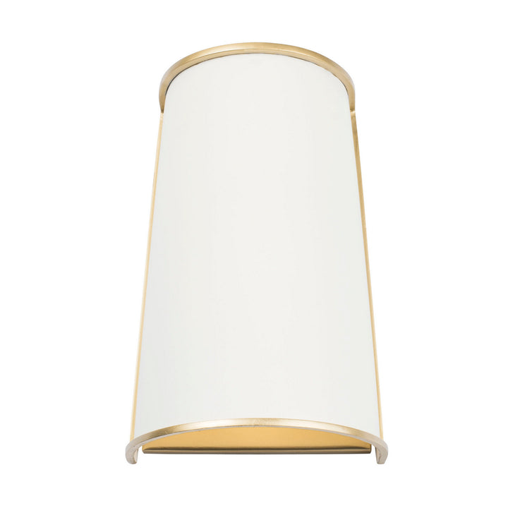 Varaluz Coco 364W02MWFG Wall Sconce Light - Matte White/French Gold