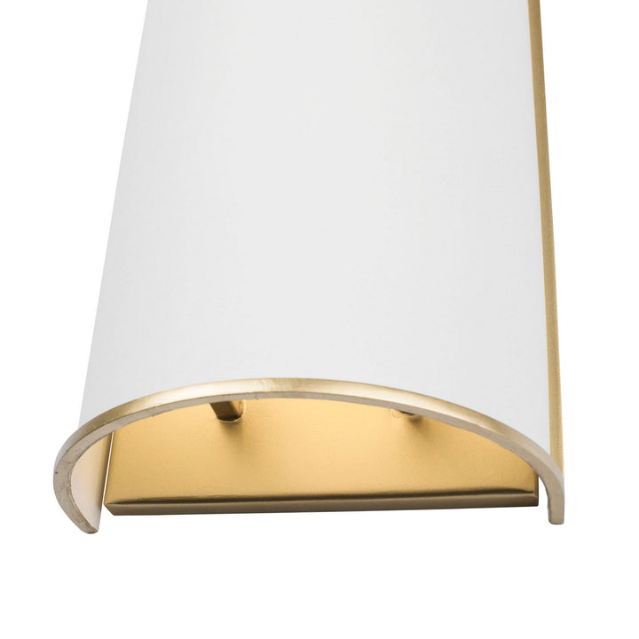 Varaluz Coco 364W02MWFG Wall Sconce Light - Matte White/French Gold