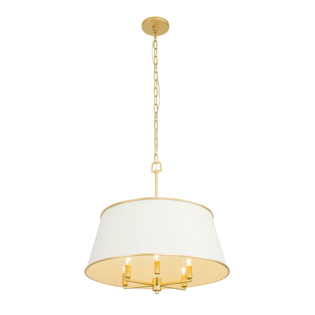Varaluz Coco 364P06MWFG Chandelier Light - Matte White/French Gold